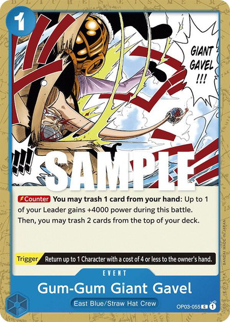 Gum-Gum Giant Gavel - Pillars of Strength One Piece trading card