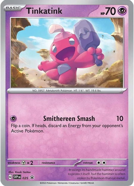 Tinkatink - 025 (Cosmo Holofoil) - SV: Scarlet & Violet Promo Cards Pokémon trading card