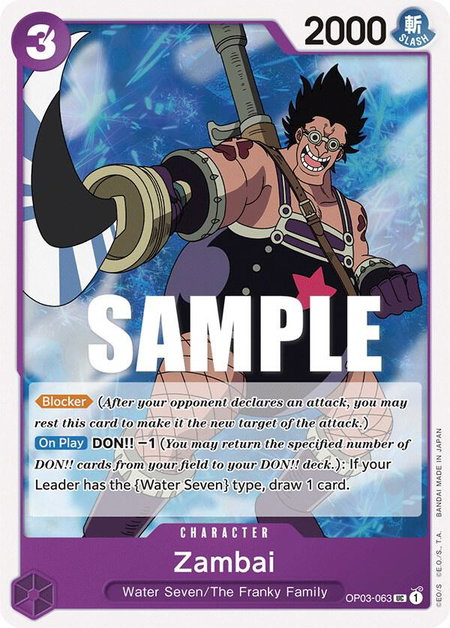 Zambai - Pillars of Strength One Piece trading card