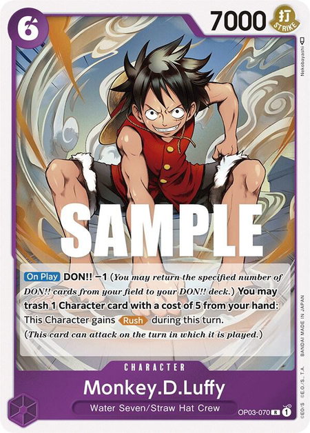 Monkey.D.Luffy trading card from Pillars of Strength Monkey.D.Luffy - Pillars of Strength One Piece trading card