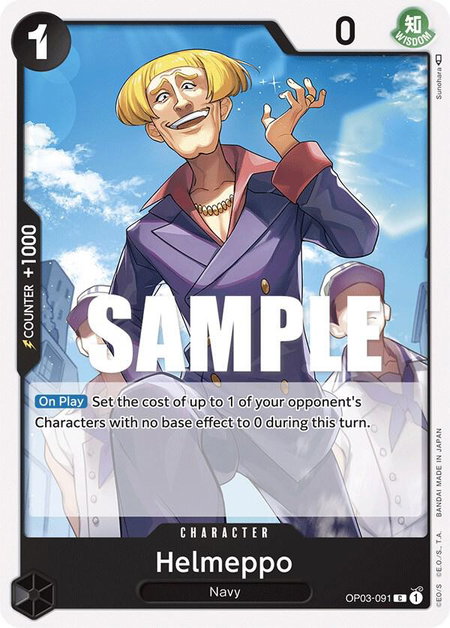 Helmeppo trading card from Pillars of Strength Helmeppo - Pillars of Strength One Piece trading card