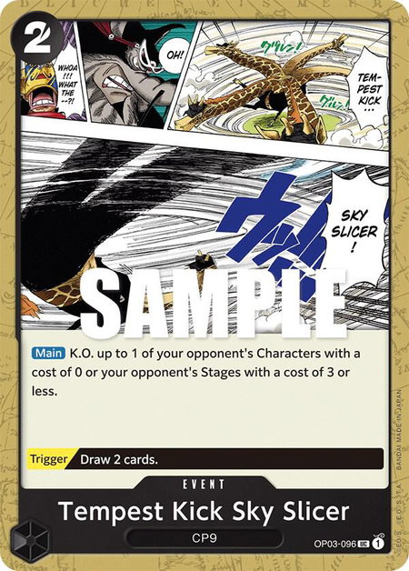 Tempest Kick Sky Slicer - Pillars of Strength One Piece trading card