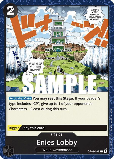 Enies Lobby trading card from Pillars of Strength Enies Lobby - Pillars of Strength One Piece trading card