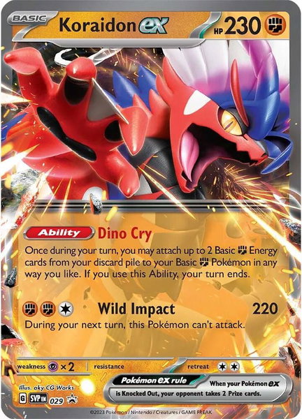 Koraidon ex - 029 trading card from SV: Scarlet & Violet Promo Cards Koraidon ex - 029 - SV: Scarlet & Violet Promo Cards Pokémon trading card