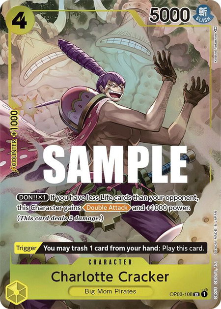Charlotte Cracker (Alternate Art) trading card from Pillars of Strength Charlotte Cracker (Alternate Art) - Pillars of Strength One Piece trading card