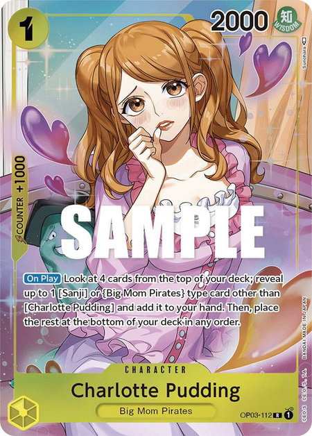 Charlotte Pudding (Alternate Art) trading card from Pillars of Strength Charlotte Pudding (Alternate Art) - Pillars of Strength One Piece trading card