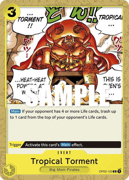 Tropical Torment trading card from Pillars of Strength Tropical Torment - Pillars of Strength One Piece trading card