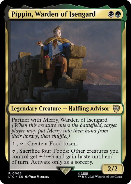 Pippin, Warden of Isengard - Commander: The Lord of the Rings: Tales of Middle-earth Magic: The Gathering trading card