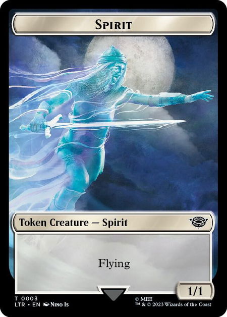 Spirit Token - Universes Beyond: The Lord of the Rings: Tales of Middle-earth Magic: The Gathering trading card