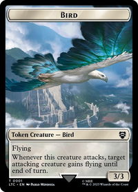 Bird (0001) // Food (0010) Double-Sided Token - Commander: The Lord of the Rings: Tales of Middle-earth (LTC) #1 // 10 - Token Magic: The Gathering Trading Card
