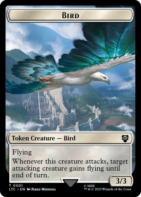 Bird (0001) // Food (0010) Double-Sided Token - Commander: The Lord of the Rings: Tales of Middle-earth Magic: The Gathering trading card