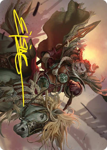 Eomer of the Riddermark Art Card (Gold-Stamped Signature) - Art Series: Universes Beyond: The Lord of the Rings: Tales of Middle-earth Magic: The Gathering trading card