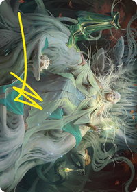 Galadriel, Gift-Giver Art Card (Gold-Stamped Signature) - Art Series: Universes Beyond: The Lord of the Rings: Tales of Middle-earth (ASLTR) #35 - Special Magic: The Gathering Trading Card