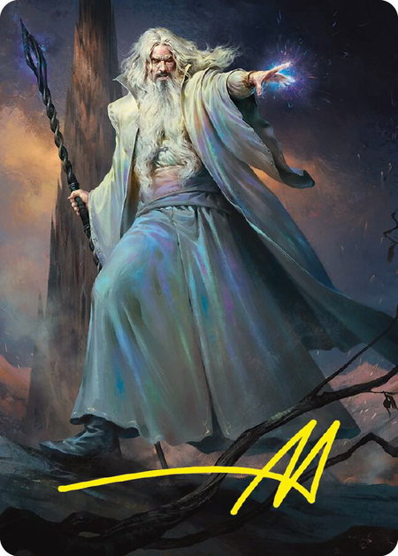 Saruman of Many Colors Art Card (Gold-Stamped Signature) - Art Series: Universes Beyond: The Lord of the Rings: Tales of Middle-earth Magic: The Gathering trading card