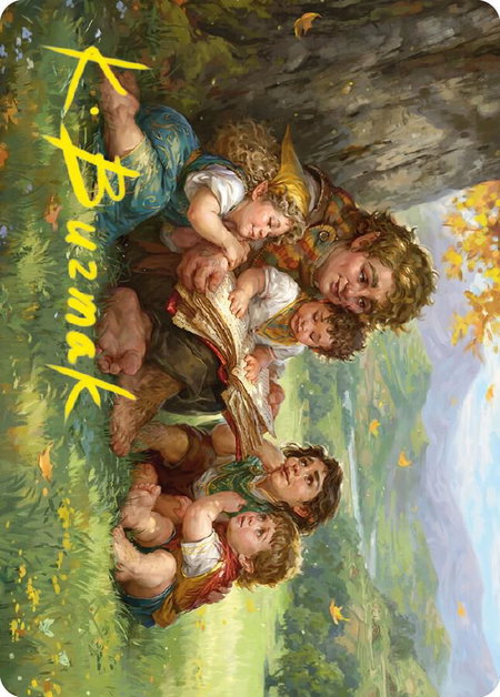 Samwise Gamgee Art Card (19/81) (Gold-Stamped Signature) - Art Series: Universes Beyond: The Lord of the Rings: Tales of Middle-earth Magic: The Gathering trading card