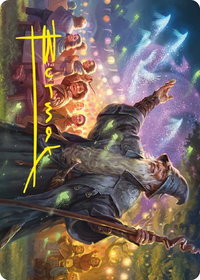 Gandalf, Friend of the Shire Art Card (Gold-Stamped Signature) - Art Series: Universes Beyond: The Lord of the Rings: Tales of Middle-earth (ASLTR) #5 - Special Magic: The Gathering Trading Card