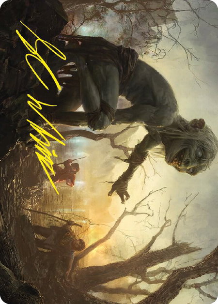 Smeagol, Helpful Guide Art Card (Gold-Stamped Signature) - Art Series: Universes Beyond: The Lord of the Rings: Tales of Middle-earth Magic: The Gathering trading card