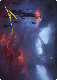 Shadow of the Enemy Art Card (Gold-Stamped Signature) - Art Series: Universes Beyond: The Lord of the Rings: Tales of Middle-earth (ASLTR) #8 - Special Magic: The Gathering Trading Card