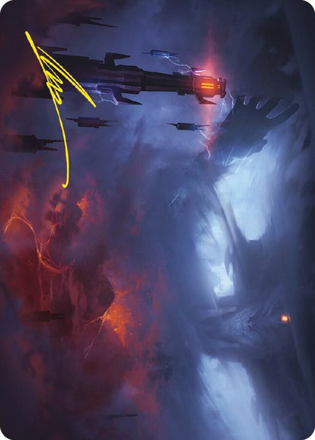 Shadow of the Enemy Art Card (Gold-Stamped Signature) - Art Series: Universes Beyond: The Lord of the Rings: Tales of Middle-earth Magic: The Gathering trading card