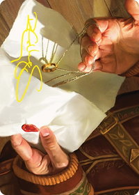 Bilbo's Ring Art Card (Gold-Stamped Signature) - Art Series: Universes Beyond: The Lord of the Rings: Tales of Middle-earth (ASLTR) #37 - Special Magic: The Gathering Trading Card