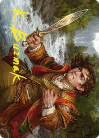 Frodo Baggins Art Card (16/81) (Gold-Stamped Signature) - Art Series: Universes Beyond: The Lord of the Rings: Tales of Middle-earth (ASLTR) #16 - Special Magic: The Gathering Trading Card