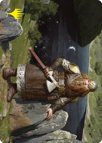 Mirrormere Guardian Art Card (Gold-Stamped Signature) - Art Series: Universes Beyond: The Lord of the Rings: Tales of Middle-earth (ASLTR) #12 - Special Magic: The Gathering Trading Card