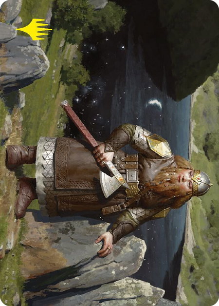 Mirrormere Guardian Art Card (Gold-Stamped Signature) - Art Series: Universes Beyond: The Lord of the Rings: Tales of Middle-earth Magic: The Gathering trading card