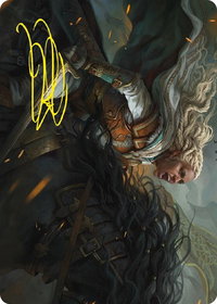 Eowyn, Fearless Knight Art Card (Gold-Stamped Signature) - Art Series: Universes Beyond: The Lord of the Rings: Tales of Middle-earth (ASLTR) #15 - Special Magic: The Gathering Trading Card