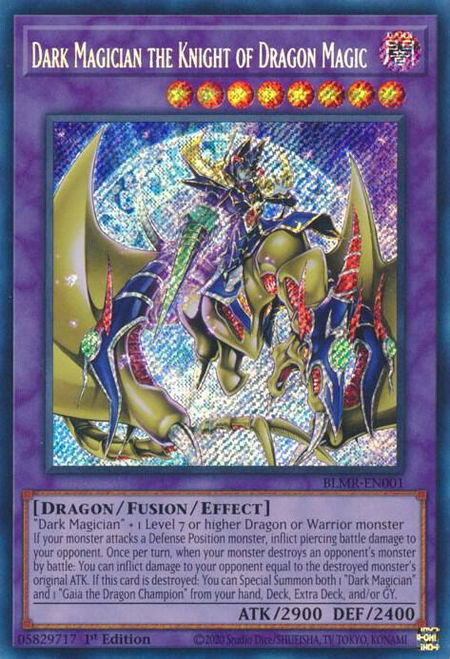 Dark Magician the Knight of Dragon Magic trading card from Battles of Legend: Monstrous Revenge Dark Magician the Knight of Dragon Magic - Battles of Legend: Monstrous Revenge YuGiOh trading card