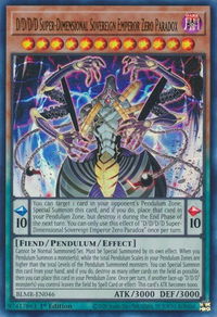 D/D/D/D Super-Dimensional Sovereign Emperor Zero Paradox - Battles of Legend: Monstrous Revenge (BLMR) #BLMR-EN046 - Ultra Rare YuGiOh Trading Card