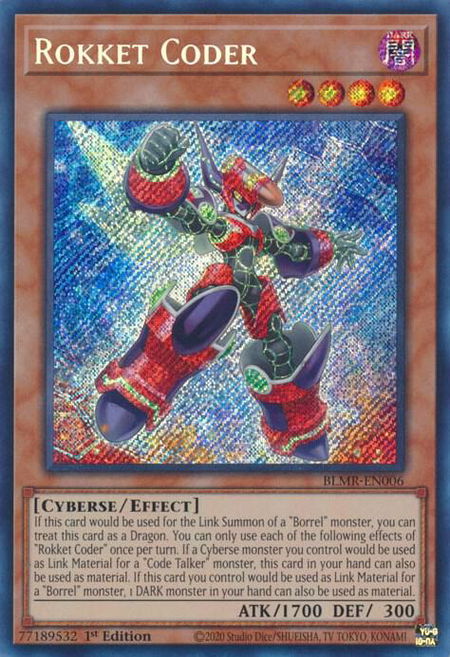 Rokket Coder trading card from Battles of Legend: Monstrous Revenge Rokket Coder - Battles of Legend: Monstrous Revenge YuGiOh trading card