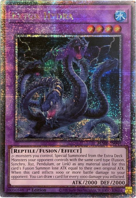 Extox Hydra (Quarter Century Secret Rare) - Battles of Legend: Monstrous Revenge YuGiOh trading card
