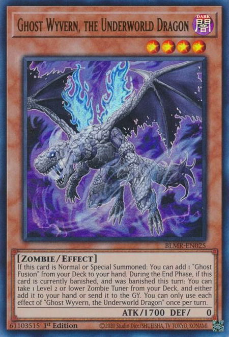 Ghost Wyvern, the Underworld Dragon - Battles of Legend: Monstrous Revenge YuGiOh trading card