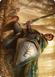 Boromir, Warden of the Tower Art Card - Art Series: Universes Beyond: The Lord of the Rings: Tales of Middle-earth Magic: The Gathering trading card