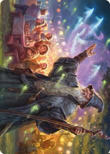 Gandalf, Friend of the Shire Art Card - Art Series: Universes Beyond: The Lord of the Rings: Tales of Middle-earth Magic: The Gathering trading card