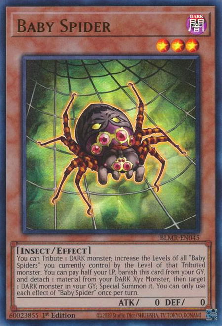 Baby Spider - Battles of Legend: Monstrous Revenge YuGiOh trading card