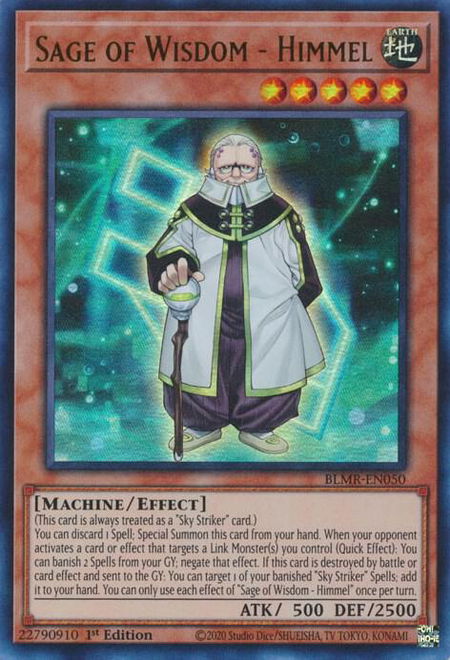 Sage of Wisdom - Himmel trading card from Battles of Legend: Monstrous Revenge Sage of Wisdom - Himmel - Battles of Legend: Monstrous Revenge YuGiOh trading card