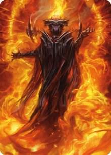 Sauron, the Dark Lord Art Card - Art Series: Universes Beyond: The Lord of the Rings: Tales of Middle-earth Magic: The Gathering trading card