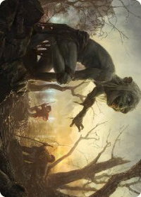 Smeagol, Helpful Guide Art Card - Art Series: Universes Beyond: The Lord of the Rings: Tales of Middle-earth (ASLTR) #24 - Special Magic: The Gathering Trading Card