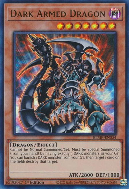 Dark Armed Dragon trading card from Battles of Legend: Monstrous Revenge Dark Armed Dragon - Battles of Legend: Monstrous Revenge YuGiOh trading card