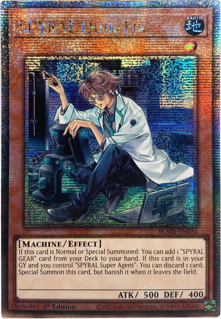 SPYRAL Quik-Fix (Quarter Century Secret Rare) trading card from Battles of Legend: Monstrous Revenge SPYRAL Quik-Fix (Quarter Century Secret Rare) - Battles of Legend: Monstrous Revenge YuGiOh trading card