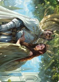 Aragorn and Arwen, Wed Art Card - Art Series: Universes Beyond: The Lord of the Rings: Tales of Middle-earth (ASLTR) #33 - Special Magic: The Gathering Trading Card