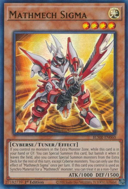 Mathmech Sigma - Battles of Legend: Monstrous Revenge YuGiOh trading card