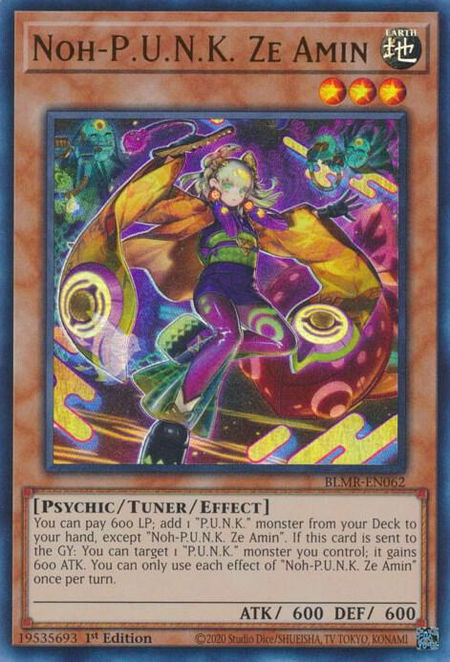 Noh-P.U.N.K. Ze Amin - Battles of Legend: Monstrous Revenge YuGiOh trading card