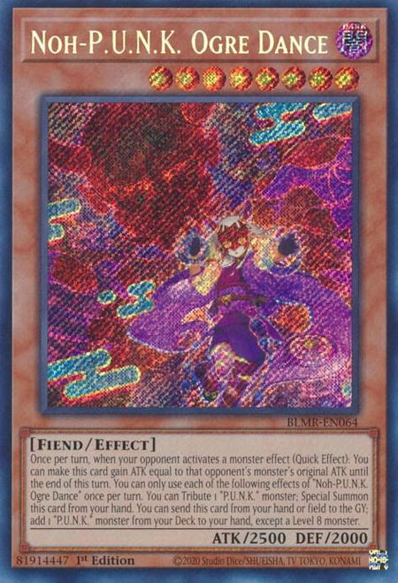 Noh-P.U.N.K. Ogre Dance - Battles of Legend: Monstrous Revenge YuGiOh trading card