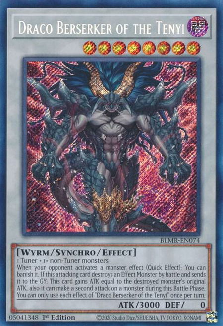 Draco Berserker of the Tenyi - Battles of Legend: Monstrous Revenge YuGiOh trading card