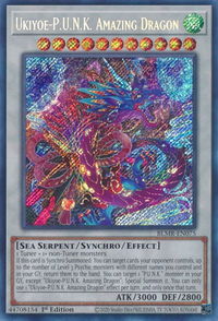 Ukiyoe-P.U.N.K. Amazing Dragon - Battles of Legend: Monstrous Revenge (BLMR) #BLMR-EN075 - Secret Rare YuGiOh Trading Card