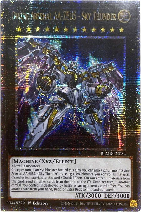 Divine Arsenal AA-ZEUS - Sky Thunder (Quarter Century Secret Rare) trading card from Battles of Legend: Monstrous Revenge Divine Arsenal AA-ZEUS - Sky Thunder (Quarter Century Secret Rare) - Battles of Legend: Monstrous Revenge YuGiOh trading card