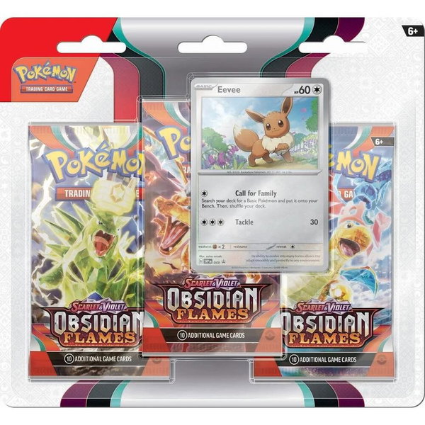 Obsidian Flames 3 Pack Blister [Eevee] - SV03: Obsidian Flames Pokémon trading card