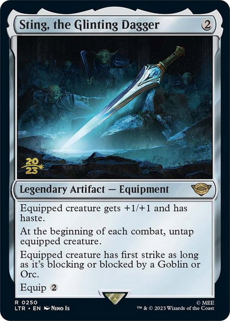 Sting, the Glinting Dagger - Prerelease Cards Magic: The Gathering trading card